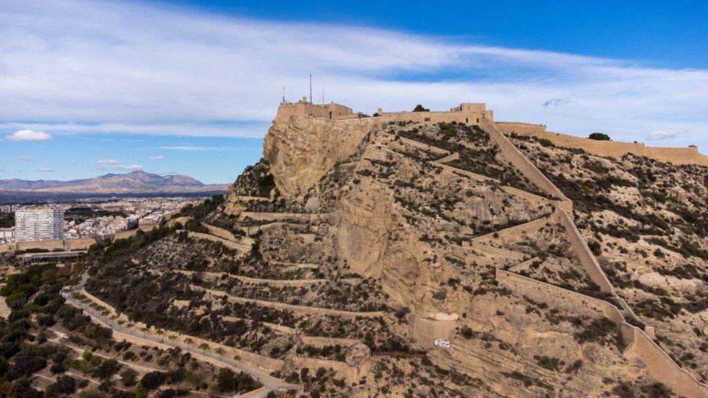 santa monica castle drone spain aliacante